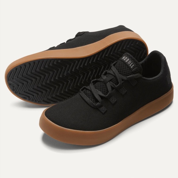 NOBULL Shoes - NoBull Women's Recs Canvas - Black Gum / size 8 women’s lifting gym workout flat